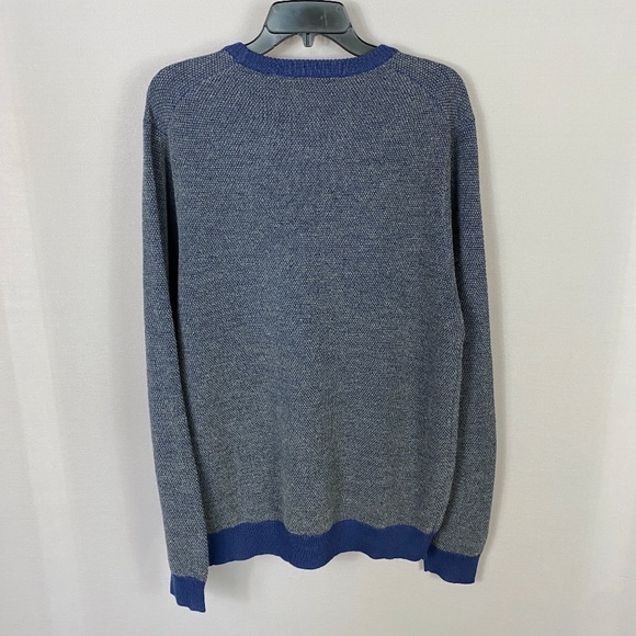 Toscano Mens Merino Wool Blend Crewneck Sweater in Galaxy Blue Size Large - Picture 5 of 9